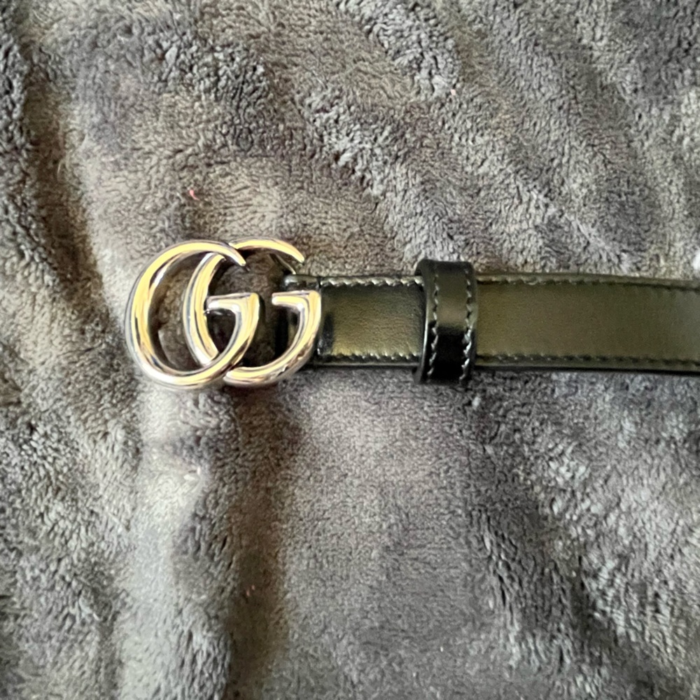 Gucci Marmont Thin Belt size 95 SILVER